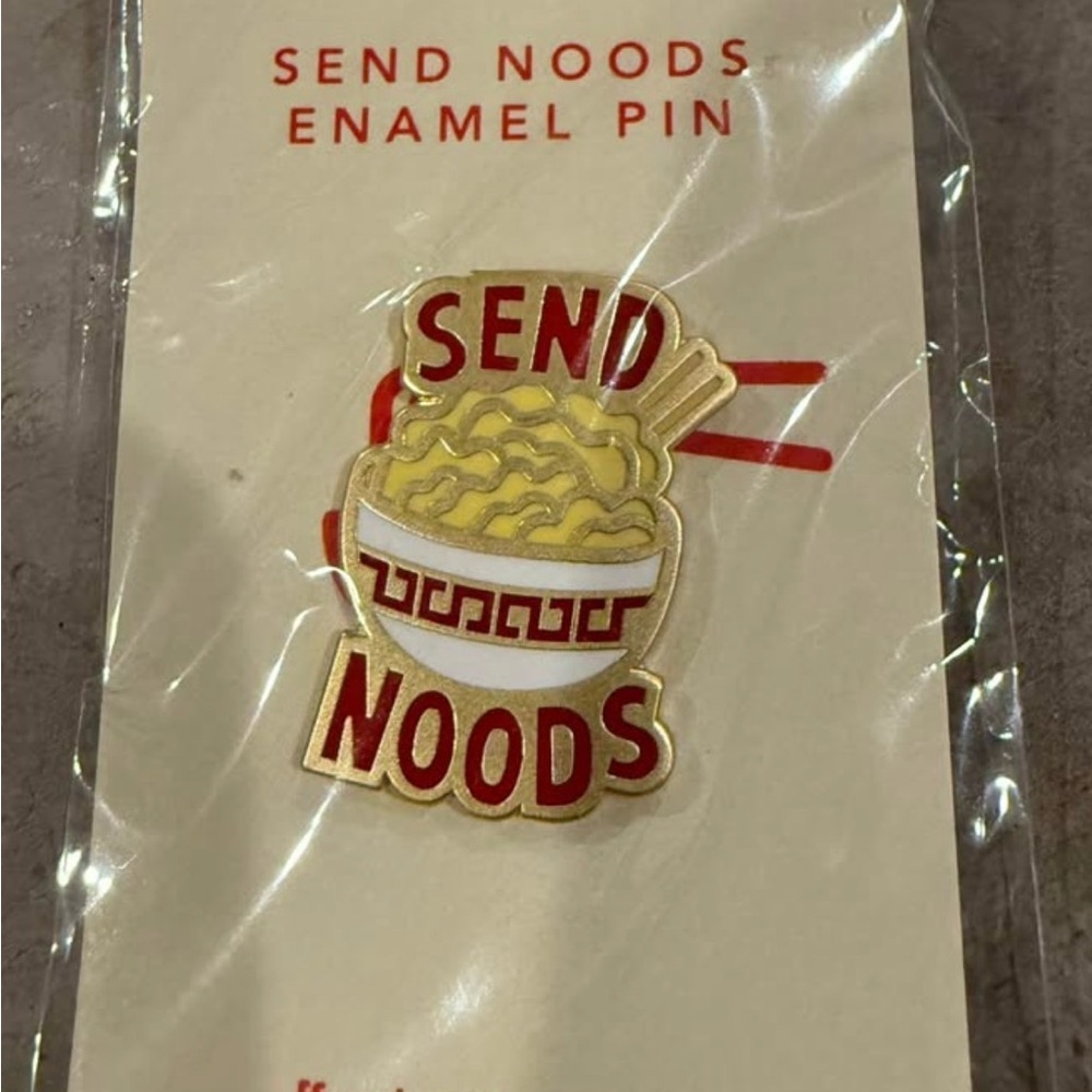 Send Noods Enamel Pin